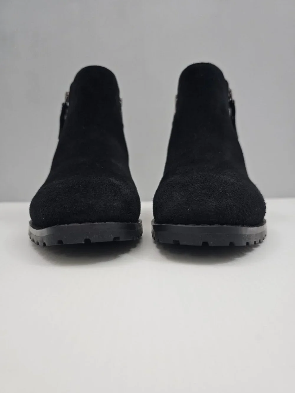 Blondo Samara Waterproof Ankle Boot Black Suede Block Heel Womens 8 NEW